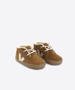 Alternative view of BABY FURED SUEDE CAMEL PIERRE
