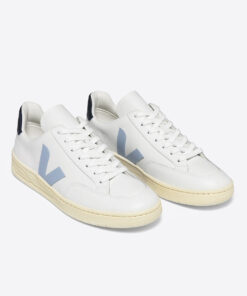 Alternative view of V-12 LEATHER WHITE STEEL NAUTICO