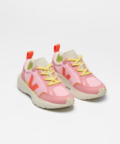 Alternative view of CANARY ELASTIC LACES ALVEOMESH GUIMAUVE ORANGE FLUO