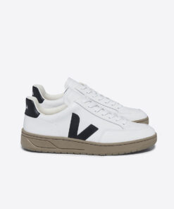 V-12 LEATHER WHITE BLACK DUNE