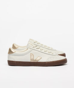 VOLLEY LEATHER WHITE PLATINE BARK