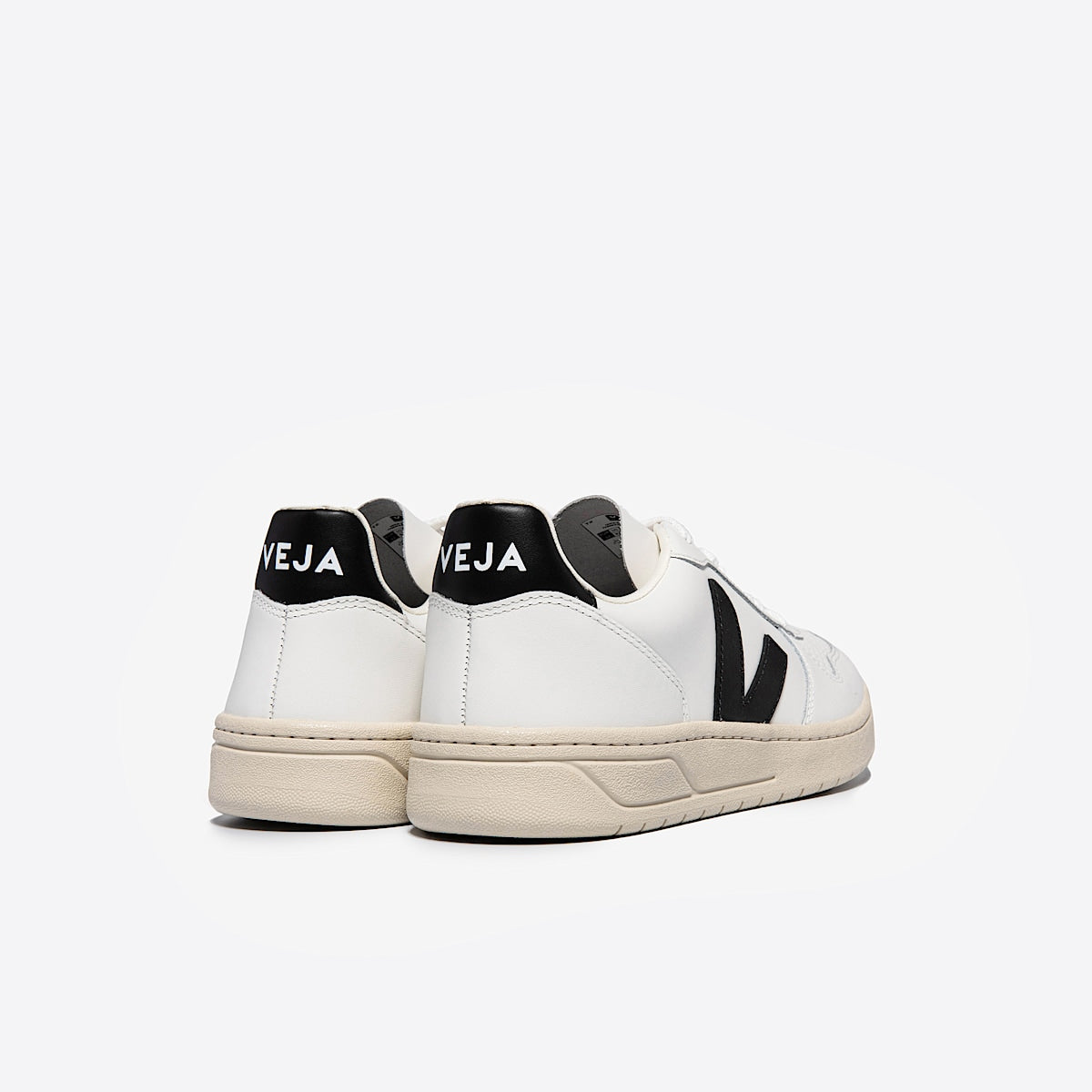V-10 LEATHER WHITE BLACK - Image 3