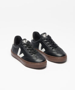 Alternative view of VOLLEY ELASTIC LACES LEATHER BLACK WHITE BARK