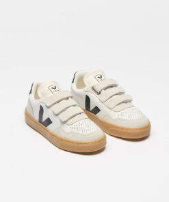 Alternative view of V-90 LEATHER WHITE BLACK NATURAL