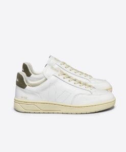 V-12 STITCH LEATHER WHITE KAKI