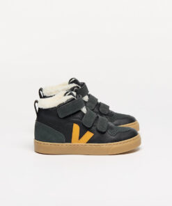V-10 MID FURED LEATHER BALCK OURO GRAFITE
