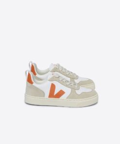 V-10 LEATHER WHITE FURY ALMOND