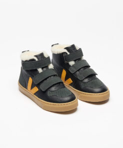Alternative view of V-10 MID FURED LEATHER BALCK OURO GRAFITE