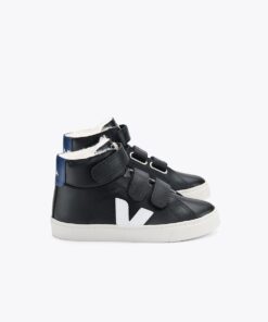 ESPLAR MID FURED LEATHER BLACK WHITE