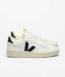 V-10 LEATHER WHITE BLACK
