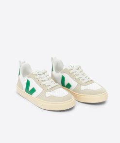 Alternative view of V-10 LEATHER WHITE EMERAUDE ALMOND